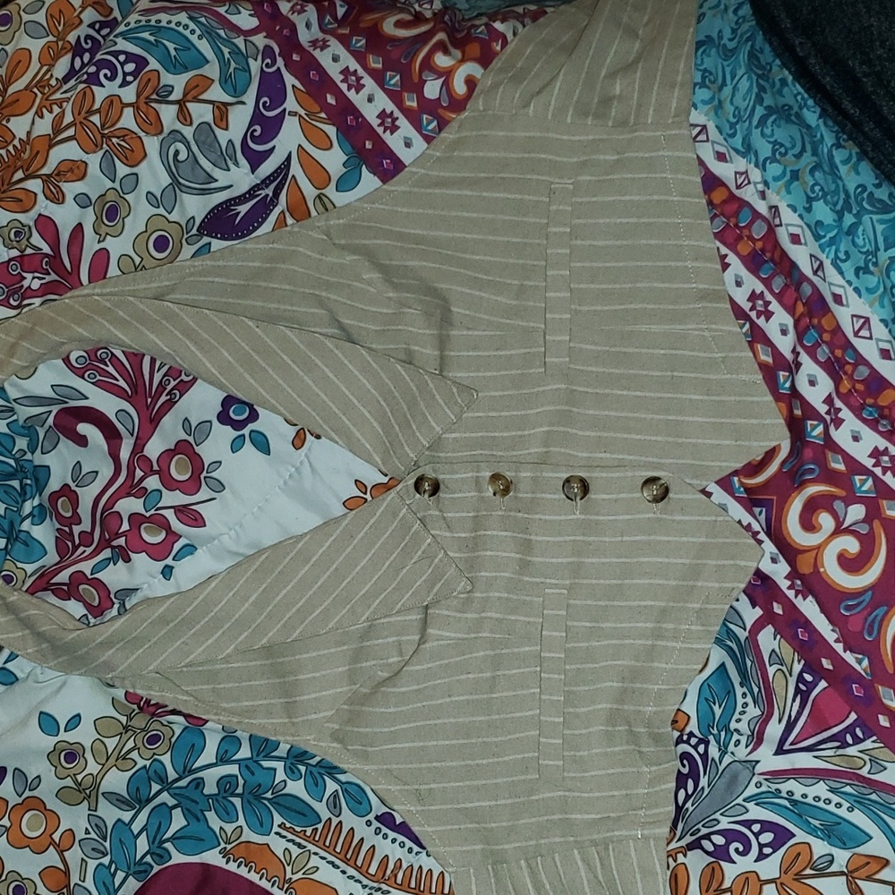 Pin striped halter top